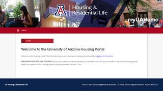 
                            3. the University of Arizona Housing Portal