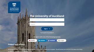 
                            7. The University of Auckland Login Service - Error