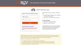 
                            8. The University of Texas Rio Grande Valley - Login