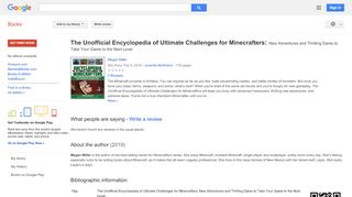 
                            7. The Unofficial Encyclopedia of Ultimate Challenges for Minecrafters: ...