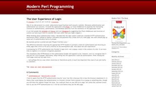 
                            2. The User Experience of Login - Modern Perl Programming