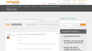 
                            1. the username and password ABOUT IAP? - Airheads Community