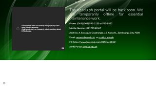 
                            2. The uz.edu.ph portal will be back soon. We are temporarily ...