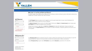 
                            2. the Vallen Supplier Portal!