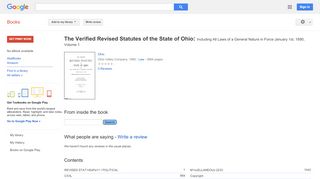 
                            8. The Verified Revised Statutes of the State of Ohio: Including All ...