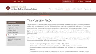 
                            5. The Versatile Ph.D. - Morrissey College of Arts and Sciences - Boston ...