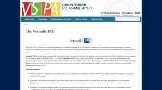 
                            8. The Versatile PhD | Visiting Scholar and Postdoc Affairs (VSPA)