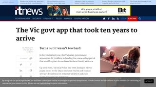 
                            6. The Vic govt app that took ten years to arrive - Software - iTnews