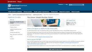 
                            1. The Viewer (Health Provider Portal) | Queensland Health