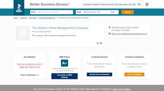 
                            8. The Walters Home Management Company | Better Business Bureau ...