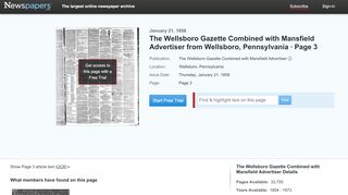 
                            6. The Wellsboro Gazette Combined with Mansfield Advertiser from ...
