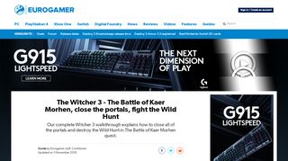 
                            2. The Witcher 3 - The Battle of Kaer Morhen, close the portals, fight the ...