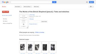 
                            9. The Works of the Ettrick Shepherd [pseud.]: Tales and sketches