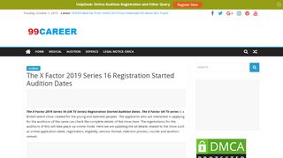 
                            9. The X Factor 2019 Series 16 Registration Started …