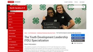 
                            4. The Youth Development Leadership (YDL) Specialization | NC State ...