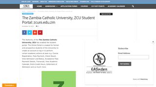 
                            1. The Zambia Catholic University, ZCU Student Portal: zcuni.edu.zm ...