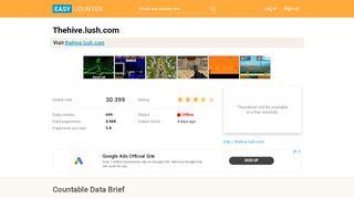 
                            9. Thehive.lush.com - Easy Counter: Count web pages hits …