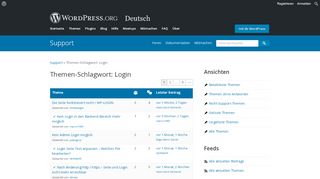 
                            1. Themen-Schlagwort: Login | WordPress.org