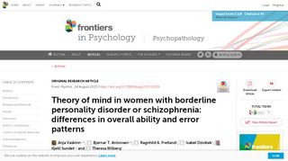 
                            4. Theory of mind in women with borderline ... - Frontiers