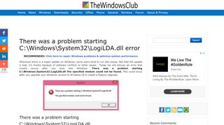 
                            8. There was a problem starting C:WindowsSystem32LogiLDA.dll ...