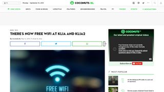 
                            5. There's now free WiFi at KLIA and klia2 | Coconuts KL