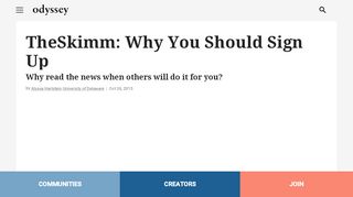 
                            6. TheSkimm: Why You Should Sign Up - The Odyssey …