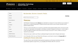 
                            2. ThinLinc - ITaP Research Computing - - Purdue University