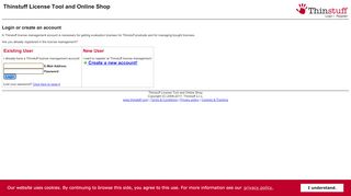 
                            6. Thinstuff License Management - Login