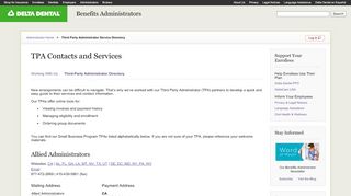 
                            8. Third Party Administrator Service Directory – Delta Dental for Benefits ...