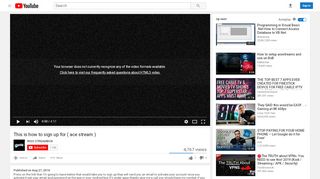 
                            3. This is how to sign up for ( ace stream ) - YouTube