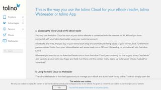 
                            2. This is the way you use the tolino Cloud for your eBook reader ...