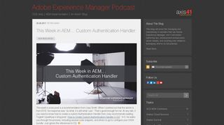 
                            6. This Week in AEM… Custom Authentication Handler - Adobe ...