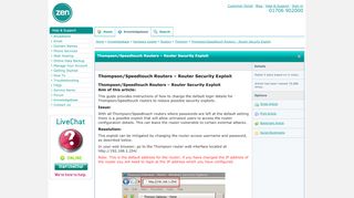 
                            7. Thompson/Speedtouch Routers – Router Security …