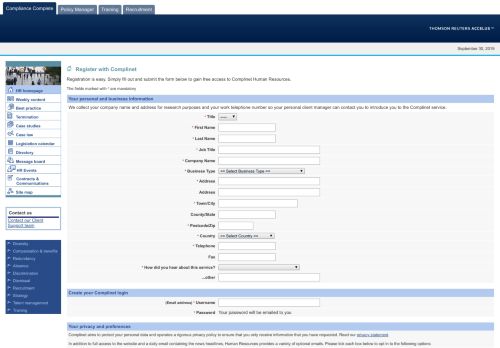 
                            4. Thomson Reuters Accelus - Complinet