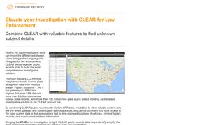 
                            10. Thomson Reuters - CLEAR for Law Enforcement