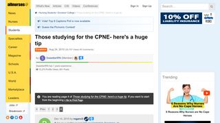 
                            9. Those studying for the CPNE- here's a huge tip - …