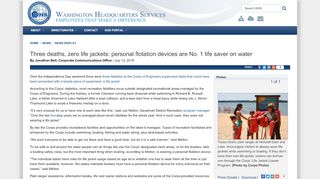 
                            8. Three deaths, zero life jackets: personal flotation devices are No. 1 life ...