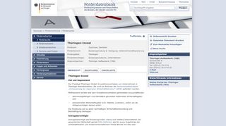 
                            8. Thüringen-Invest - Förderdatenbank - Fördersuche
