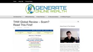 
                            7. THW Global Review – Scam? Read This First! - Generate ...