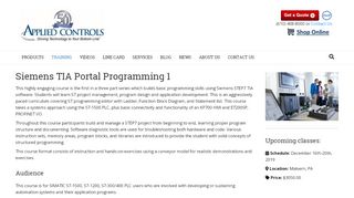 
                            7. TIA Portal Programming 1 with S7 - Applied Controls Inc.