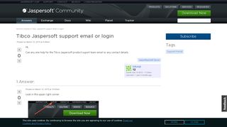 
                            4. Tibco Jaspersoft support email or login | Jaspersoft Community