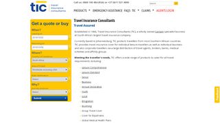 
                            7. tic.co.za - Travel Insurance Consultants (South Africa)