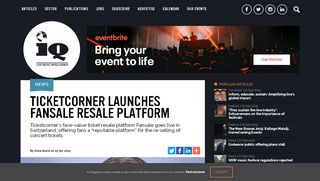 
                            9. Ticketcorner launches Fansale resale platform | IQ Magazine