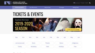 
                            6. Tickets & Events | National Arts Centre (Ottawa)