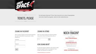 
                            3. Tickets, please - Uberspace.de