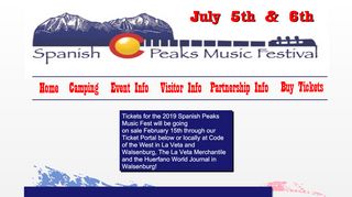 
                            9. Tickets - Spanish Peaks Music Festival