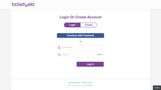 
                            3. TicketWeb - My Account - Login/Create Account