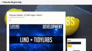 
                            6. TidyLabs Update: 🚀LINO Login + More!