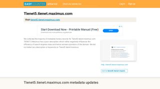 
                            7. TIENET 5 Maximus (Tienet5.tienet.maximus.com) - …