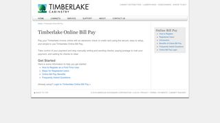 
                            8. Timberlake Online Bill Pay | Timberlake Cabinetry